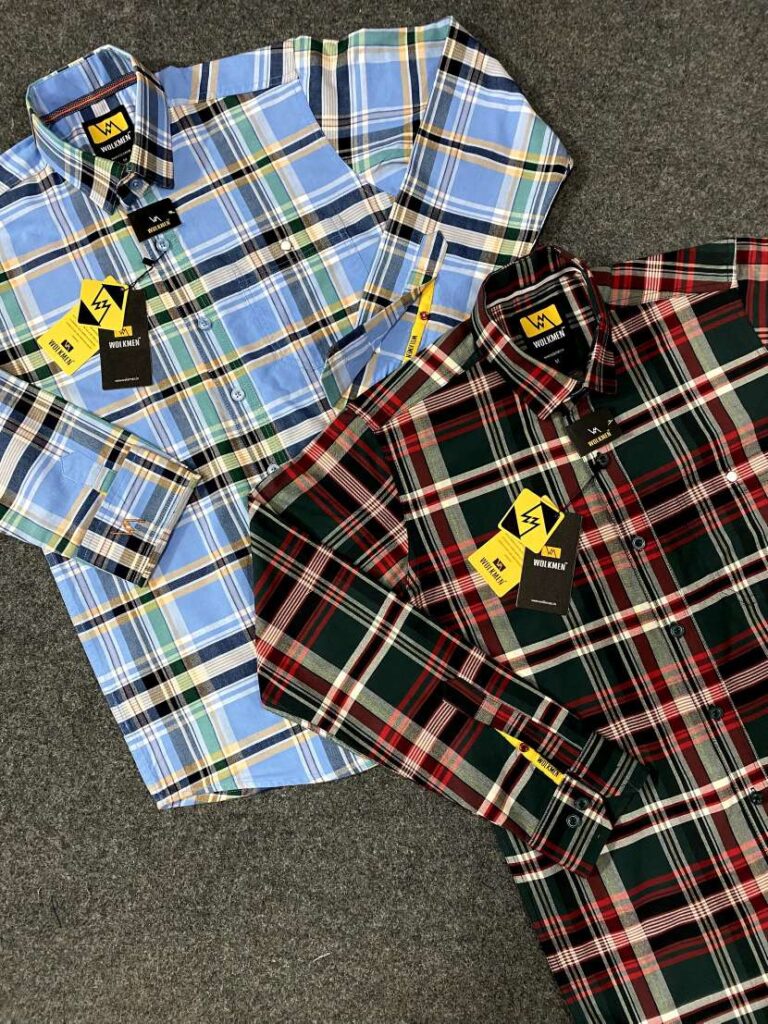 PREMIUM OXFORD COTTON CHECK DOUBLE POCKET SHIRTS DOUBLE SHOULDER