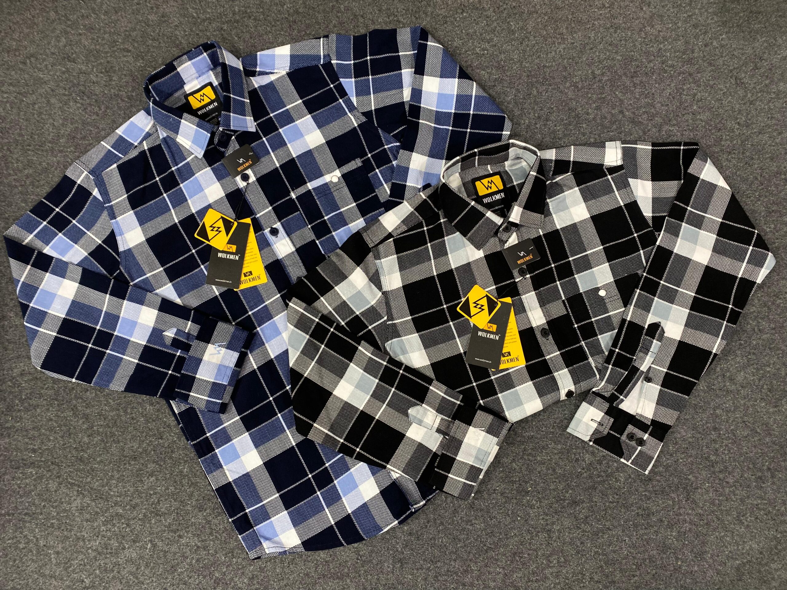 PREMIUM RFD FABRIC CHECK SHIRTS DOUBLE TEERA( SHOULDER) FULL ACCESSORIES FIVE ARTICLES S to XL SIZE