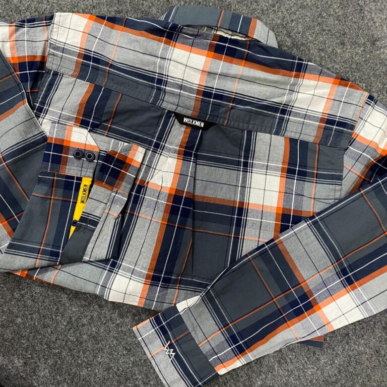 PREMIUM PAPER COTTON FABRIC CHECK SHIRT DOUBLE TEERA( SHOULDER) BACK PLATE FULL ACCESSORIES TEN ARTICLES S to XL