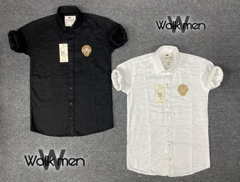 HEAVY TWILL BLACK WHITE WITH EMBROIDERY DESIGN